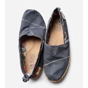 Skechers BOBS Women’s 7.5 Blue Canvas Slip-On Shoes - Style 37790 Espadrille